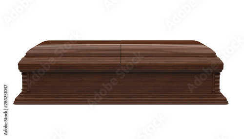 Schilderij op canvas Wooden Coffin Isolated