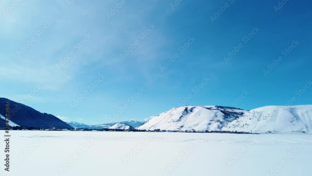 custom made wallpaper toronto digitalSnowy field with ski town in the far distance
