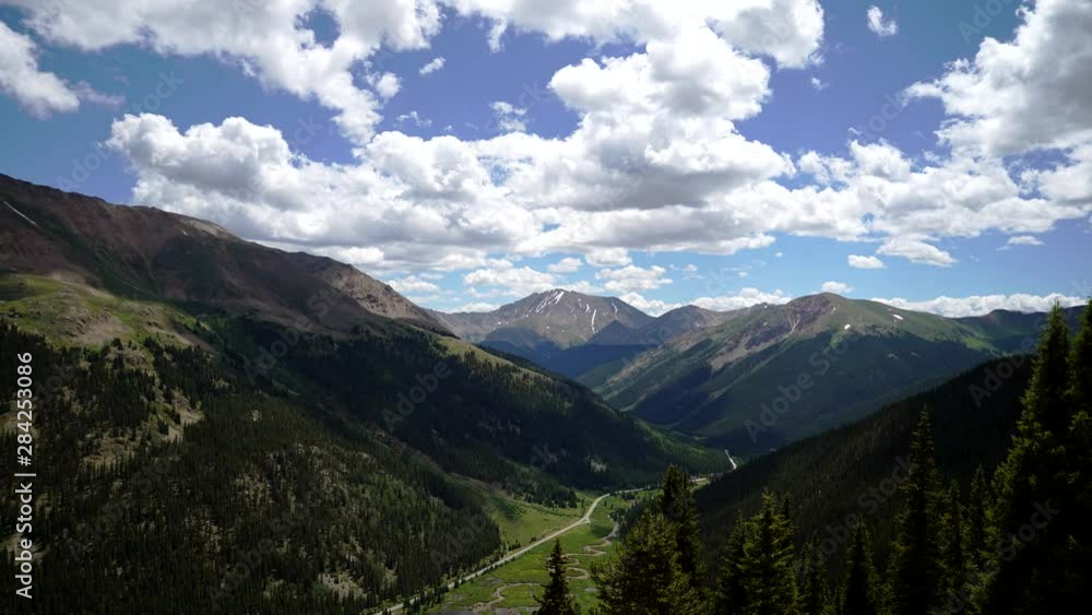 Time lapse of clouds floating over the Independence Pass, Aspen, Colorado Time lapse of clouds floating over the Independence Pass, Aspen, Colorado