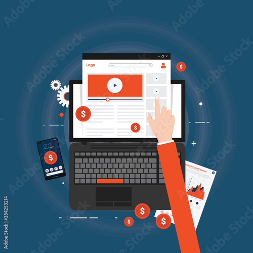 Pay per click internet advertising model