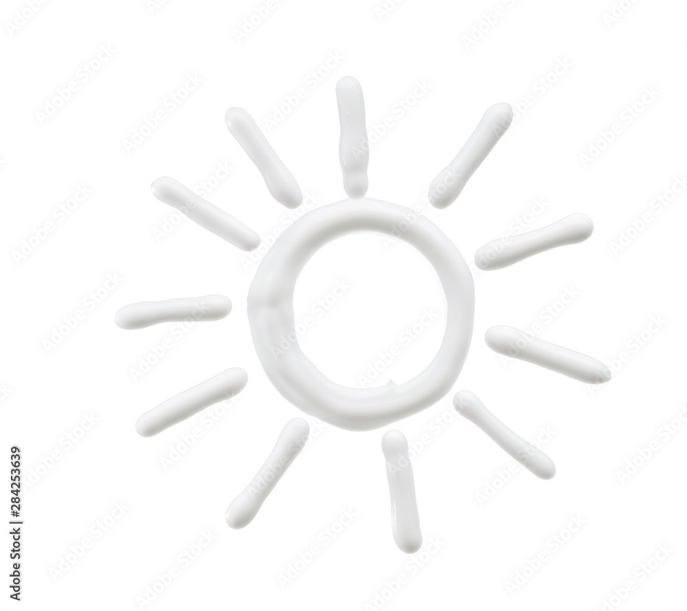 White smears and texture of face cream or acrylic paint isolated on white background White smears and texture of face cream or acrylic paint isolated on white background