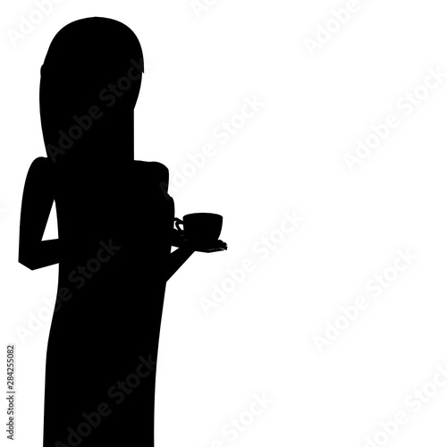 Frau mit Tasse