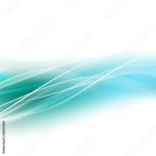 abstract elegant transparent wave on nature tone isolate on white background, vector illustration