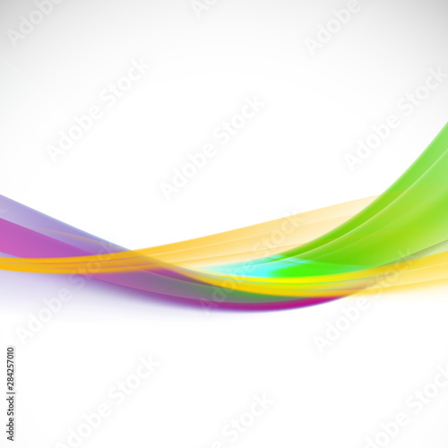 Abstract colorful background with smooth wave and curve, vector illustration