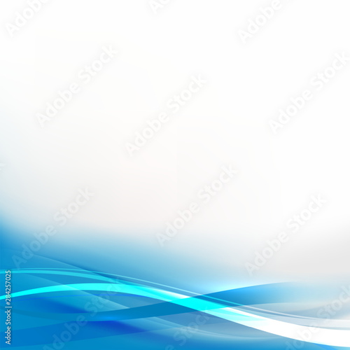 Abstract background with transparent blue wave, vector illustration photo