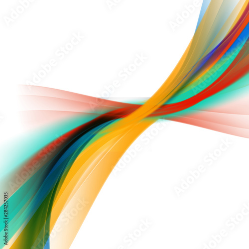 Abstract colorful background with smooth wave and curve, vector illustration