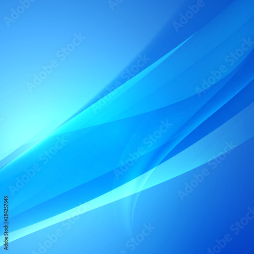 Abstract smooth blue flow background for nature, technology or science concept presentation, Vector illustration