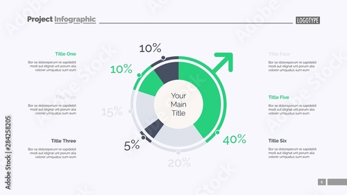 Gender infographics slide template. Business data. Graph, diagram, design. Creative concept for infographic, report. Can be used for topics like voting, survey, statistics