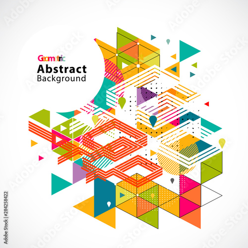 Abstract colorful and creative geometrical background, vector illustration