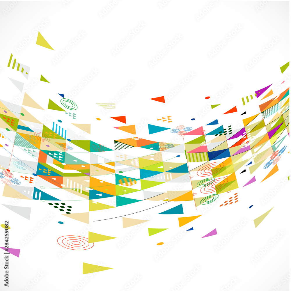 abstract creative mix geometrical with flow shape, vector illustration abstract creative mix geometrical with flow shape, vector illustration