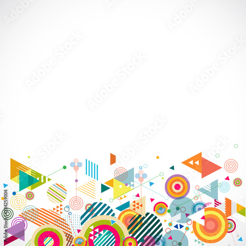 Abstract colorful and mix creative geometric background, vector illustration