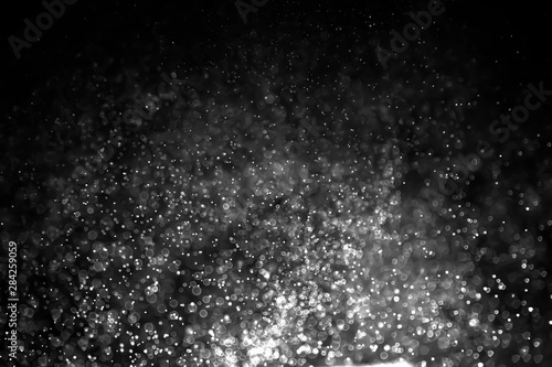 Texture background abstract black and white or silver Glitter and elegant for Christmas.
