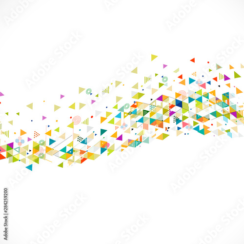 Abstract creative mix geometrical with flow shape, vector illustration