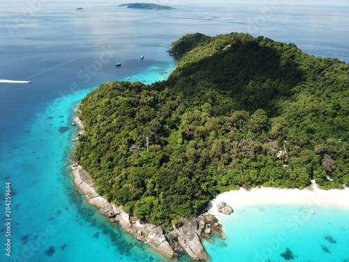 Aerial view of Similan island in Thailand