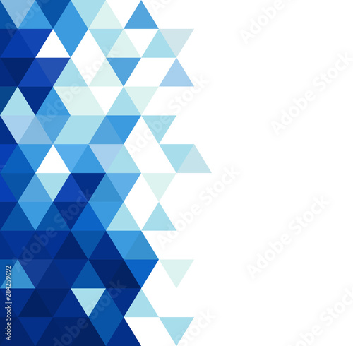 Abstract blue triangle modern template for business or technology presentation and space for text, vector illustration