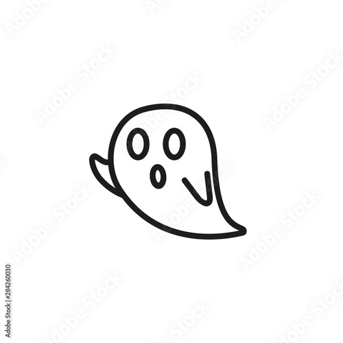Ghost line icon. Creature, poltergeist, supernatural. Paranormal activity concept. Can be used for topics like Halloween, spirit, horror