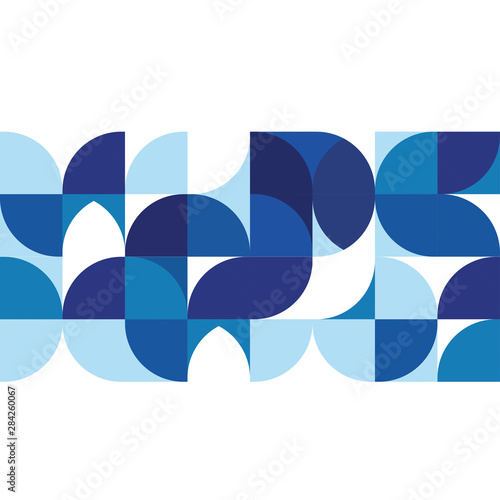 Abstract modern blue geometric background, template on white space for corporate brochure design, business, leaflet, cover, page, flyer, poster layout. vector illustration