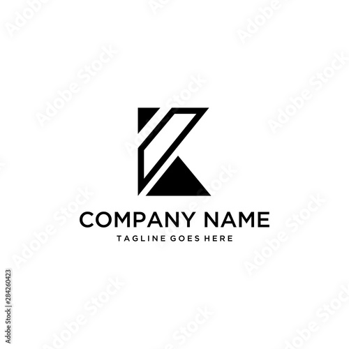 Initial letter K as an enterprise icon logo design illustration