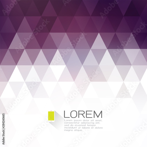 colorful fade triangle with white space for text. Modern background for business or technology presentation. vector illustration