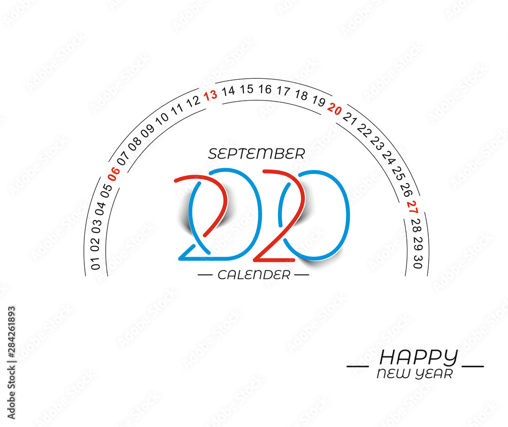 Fototapeta premium Happy new year 2019 Calendar - New Year Holiday design elements for holiday cards, calendar banner poster for decorations, Vector Illustration Background.