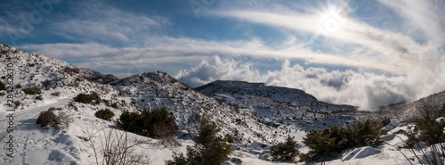 Panorama of mountain Biokovo at winter season © MaZvone