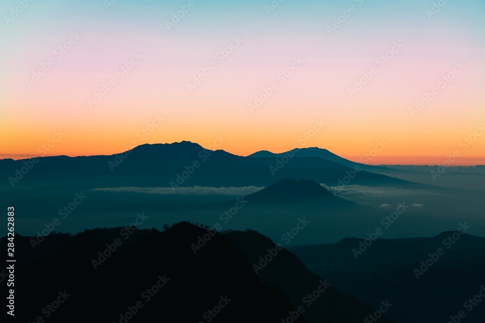 volcano sunrise