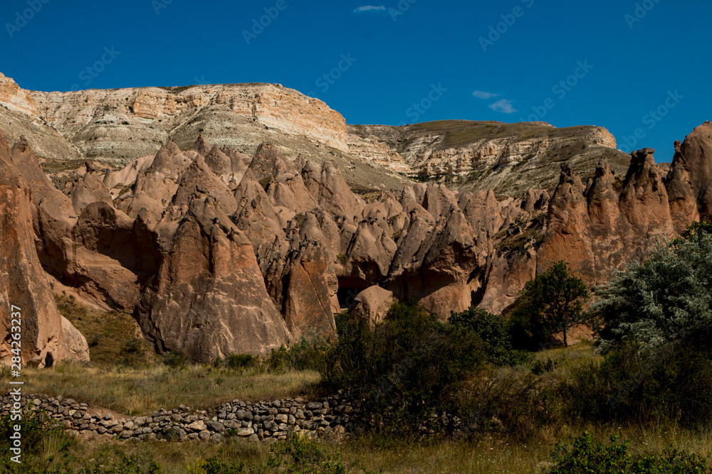 Fototapeta premium Rock formations in Zelve Valley, Cappadocia, Turkey