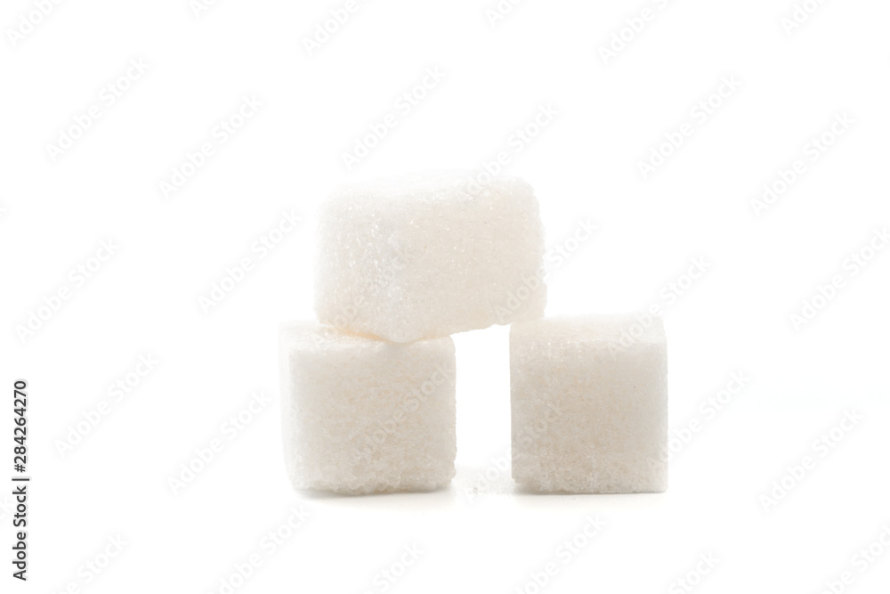 .Sugar cubes on white background isolated - Image .Sugar cubes on white background isolated - Image