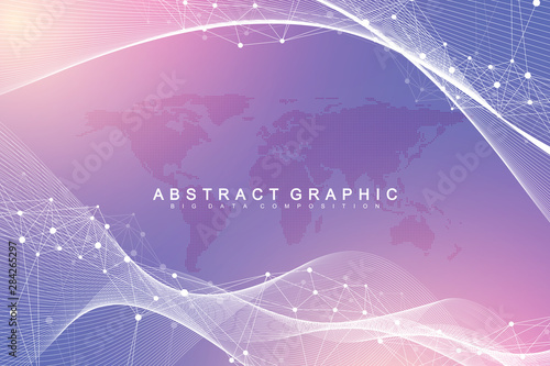 Nano technologies abstract background. Cyber technology concept. Artificial Intelligence, virtual reality, bionics, robotics, global network, microprocessor, nano robots. Vector illustration, banner