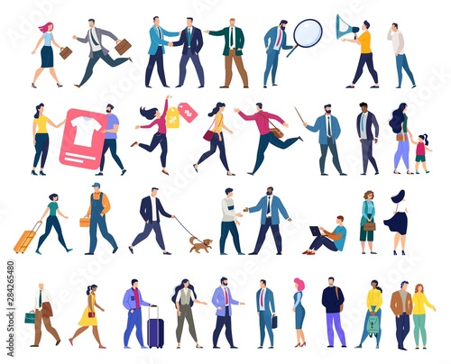 Various Businesspeople Characters Vector Set