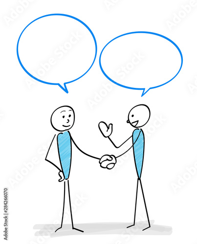 人物とコミュニケーションシーン（握手）