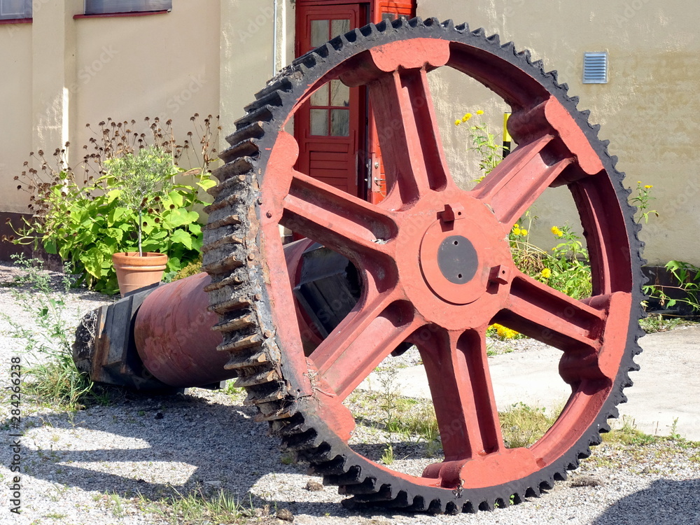 Old gear used in water powerplant in Karlslund