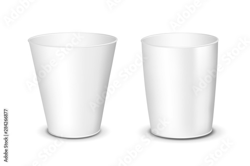 White plastic or paper glass