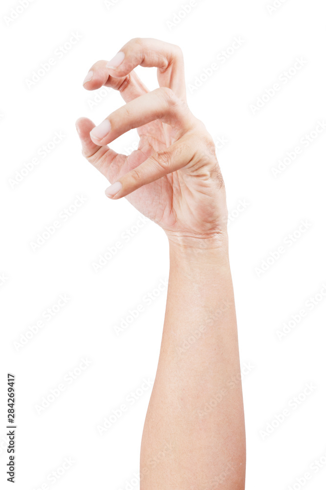 Man hand gestures isolated over the white background. Zombie Hands. Man hand gestures isolated over the white background. Zombie Hands.