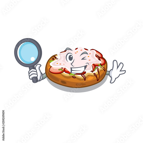 Detective bruschetta in the a cartoon lunchbox