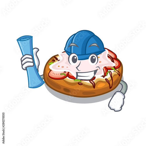Architect bruschetta in the a cartoon lunchbox