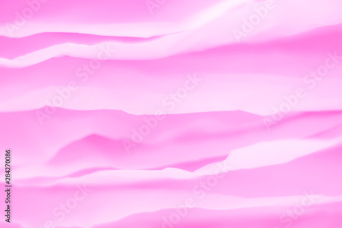 Neon pink paper layers. Blur lines. Delicate silk effect. Abstract art background. Copy space.