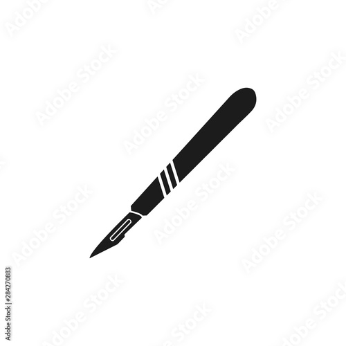 Medical Scalpel Icon. Flat style vector EPS.