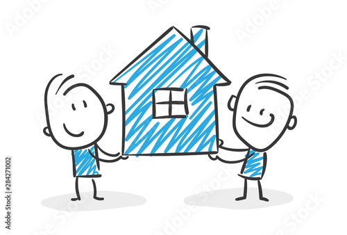 Stickman Blue: House, Housekeeper, Move. (Nr. 57)
