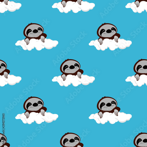 Sloths with clouds  © Orakij