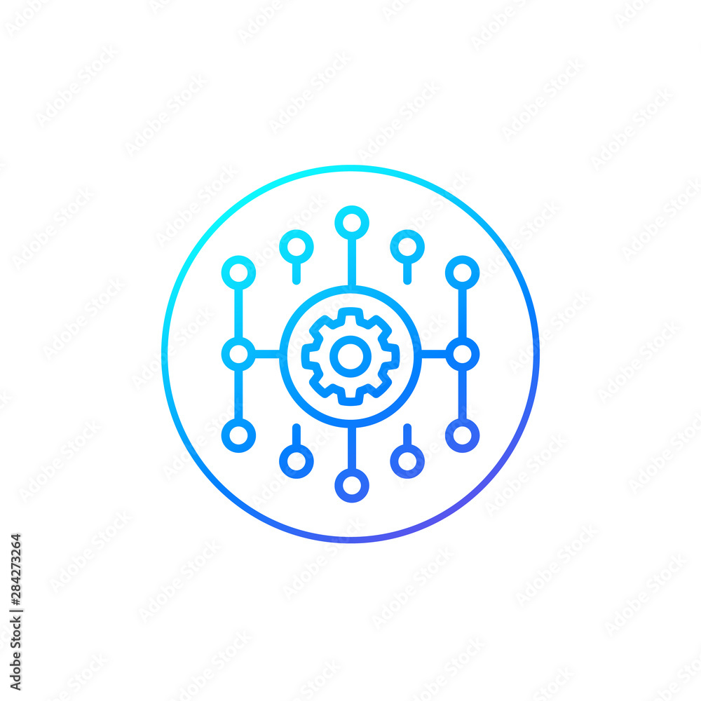 software line icon on white software line icon on white