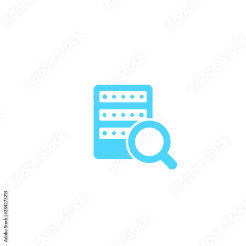 mainframe or server search icon on white