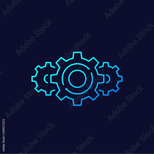 Operations or effective project icon, linear
