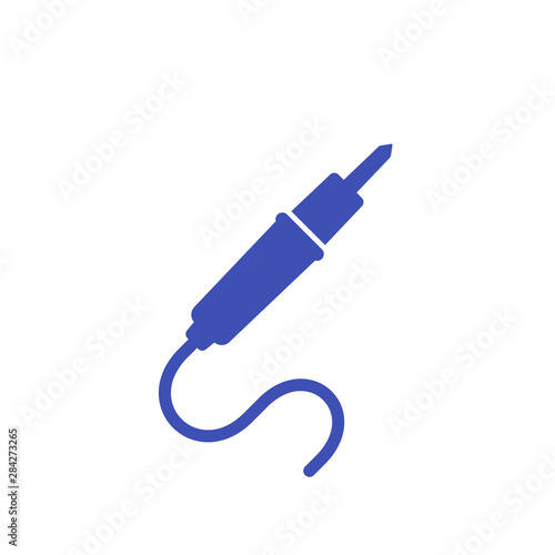 soldering iron icon isolated on white, vector