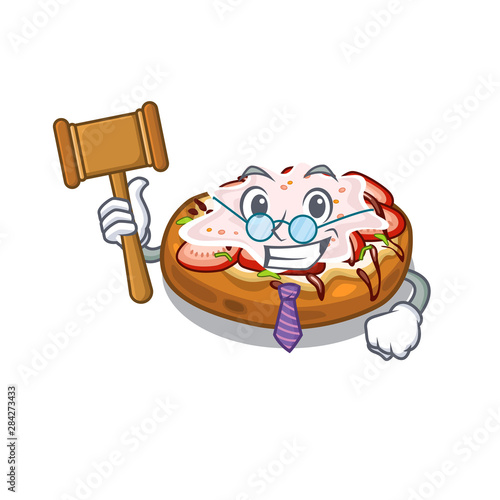 Judge bruschetta isolated with in the character