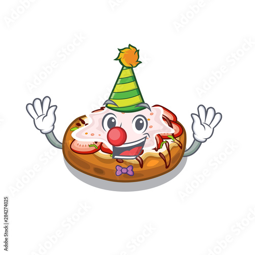 Clown bruschetta isolated with in the character