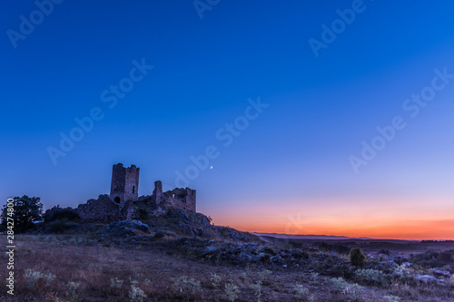 Sunset in a castle