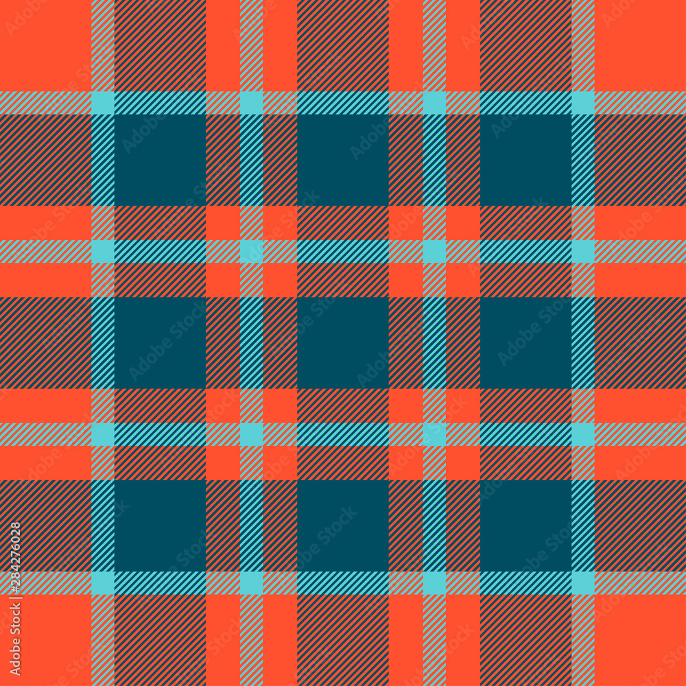 Tartan seamless orange and blue pattern.Texture for plaid, tablecloths, clothes, shirts, dresses, paper, bedding, blankets, quilts and other textile products. Vector illustration EPS 10 Tartan seamless orange and blue pattern.Texture for plaid, tablecloths, clothes, shirts, dresses, paper, bedding, blankets, quilts and other textile products. Vector illustration EPS 10