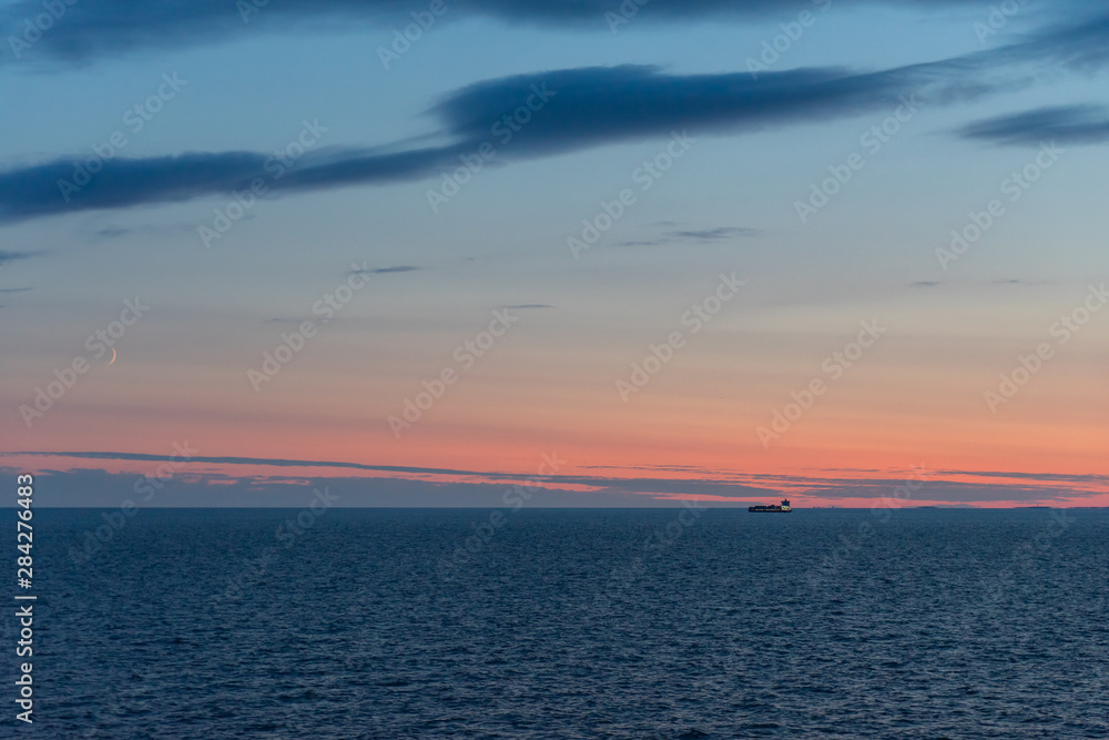 Baltic sea at beautiful sunset