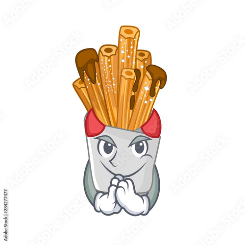Devil bakery churros in mascot plastic bag